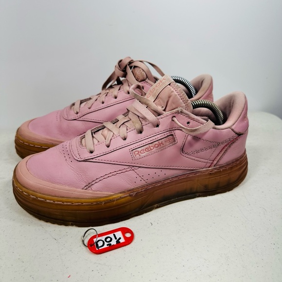 Reebok Club C Double Geo Smokey Rose Size 10 Women - Picture 1 of 7